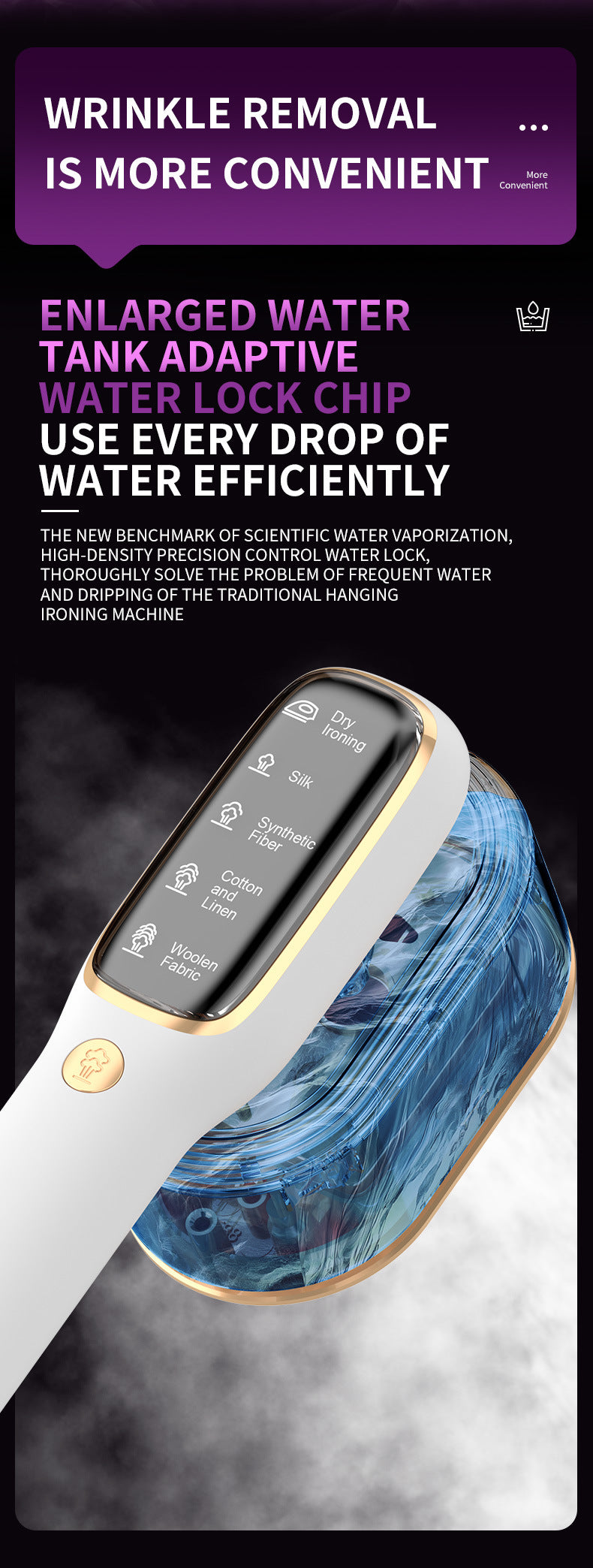 Handheld Garment Steamer & Mini Iron | Smart Temperature Control | Rapid Heating & Powerful Steam | White