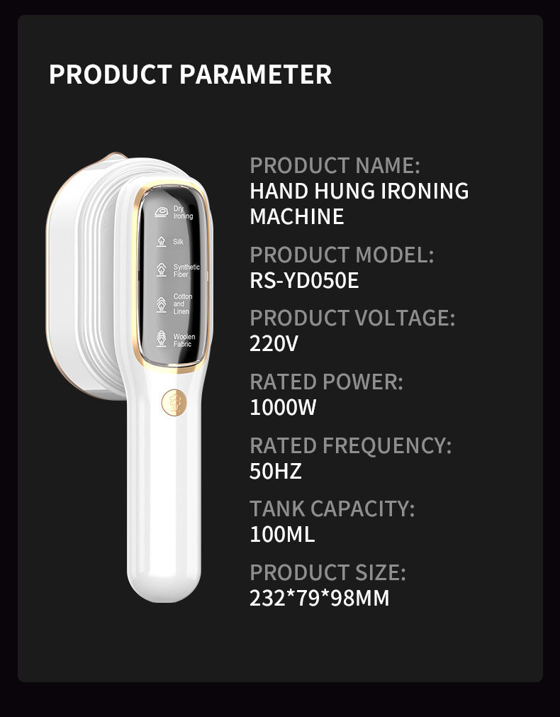 Handheld Garment Steamer & Mini Iron | Smart Temperature Control | Rapid Heating & Powerful Steam | White