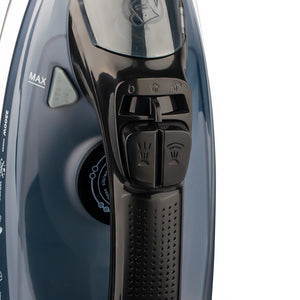 Electric Steam Iron 2200W | Ceramic Soleplate | Vertical Steam Function | Blue