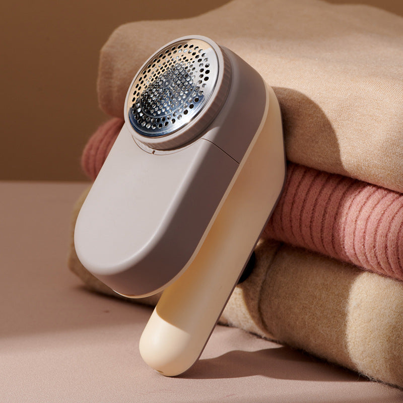 Electric Fabric Shaver | Rechargeable Lint Remover | Dual-Ring Blades & Ergonomic Design | Champagne