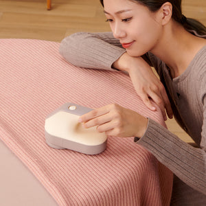 Fabric Shaver | Rechargeable Electric Lint Remover | Dual-Ring Blades | Ergonomic Design | Black & White