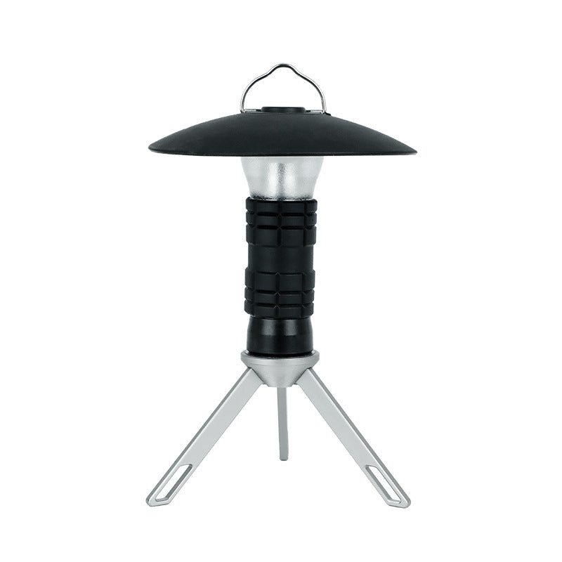 Outdoor Camping Lantern | Portable with Tripod Stand | Soft Light Diffuser | USB-C Charging | Black