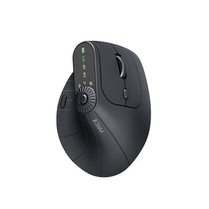 Ergonomic Vertical Mouse | 2.4G/Bluetooth Multi-Mode | LED Display | 57° Angle | 400mAh Battery | Black