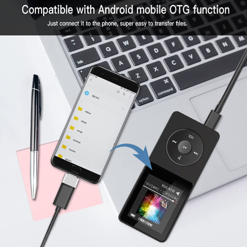 Digital Music Player | Bluetooth 5.4 | Hi-Fi Lossless Sound | 8GB Storage | Expandable | Black + 8GB