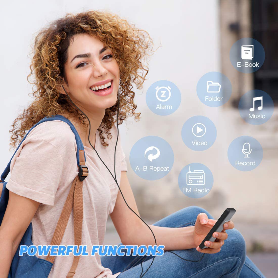 Digital Music Player | Bluetooth 5.4 | Hi-Fi Lossless Sound | 8GB Storage | Expandable | Black + 64GB