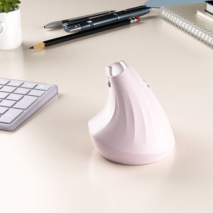 Ergonomic Vertical Mouse | Multi-Device Bluetooth 5.0 & 2.4G Wireless | Adjustable DPI | Silent Click | Pale Pinkish Grey