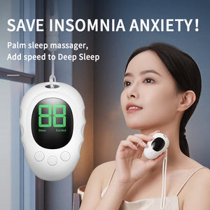 Sleep Aid Device | Handheld Microcurrent Pulse Massager | USB Rechargeable | Black Finish