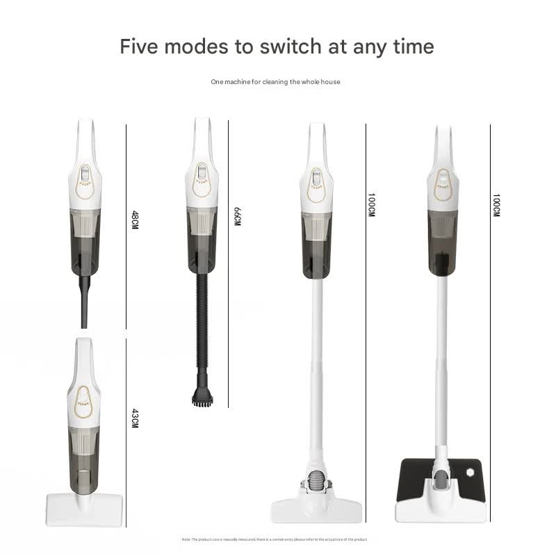 Cordless Vacuum Cleaner 2-in-1 | Handheld & Stick | Detachable Water Tank & Dust Mite Remover | White
