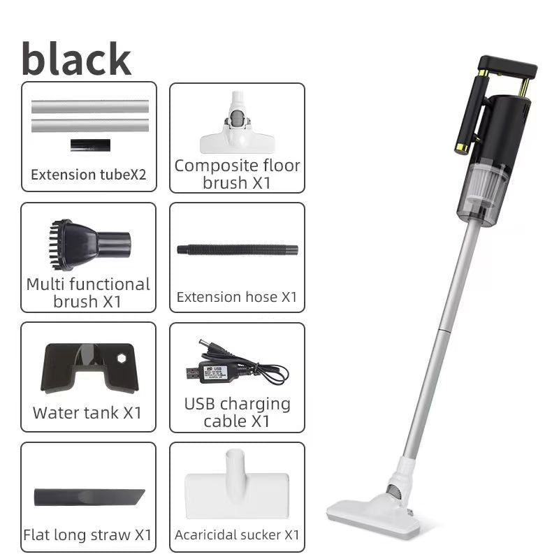 Cordless Vacuum Cleaner 2-in-1 | Handheld & Stick | Powerful Suction | Washable Filter | Black