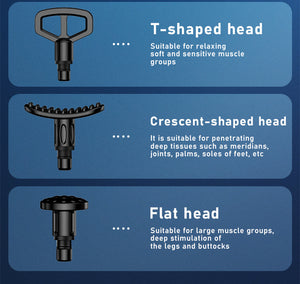 Percussion Massage Gun | Professional Deep Tissue | 30 Speeds | 6 Heads & LCD Touch Screen | Grey Finish