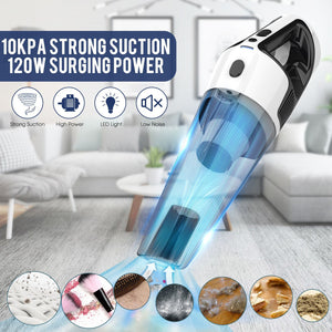 Corded Handheld Car Vacuum Cleaner | 10kPa Suction | 120W Power | LED Light | Black Finish