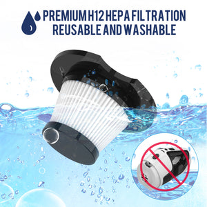Corded Handheld Car Vacuum Cleaner | 10kPa Suction | 120W Power | LED Light | Black Finish