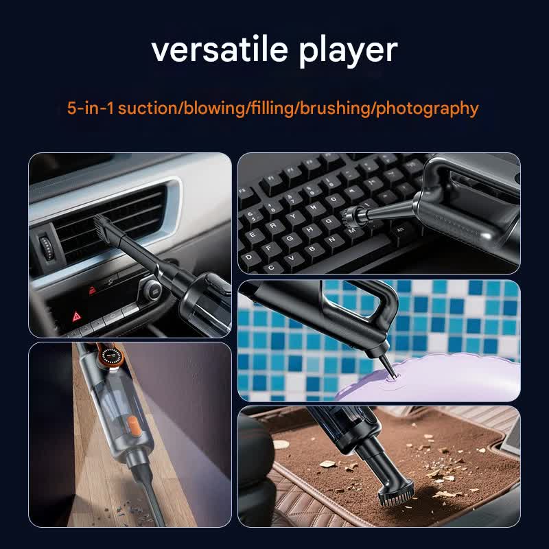 Cordless Handheld Vacuum & Blower | Brushless Motor | Digital Display | Black & Grey