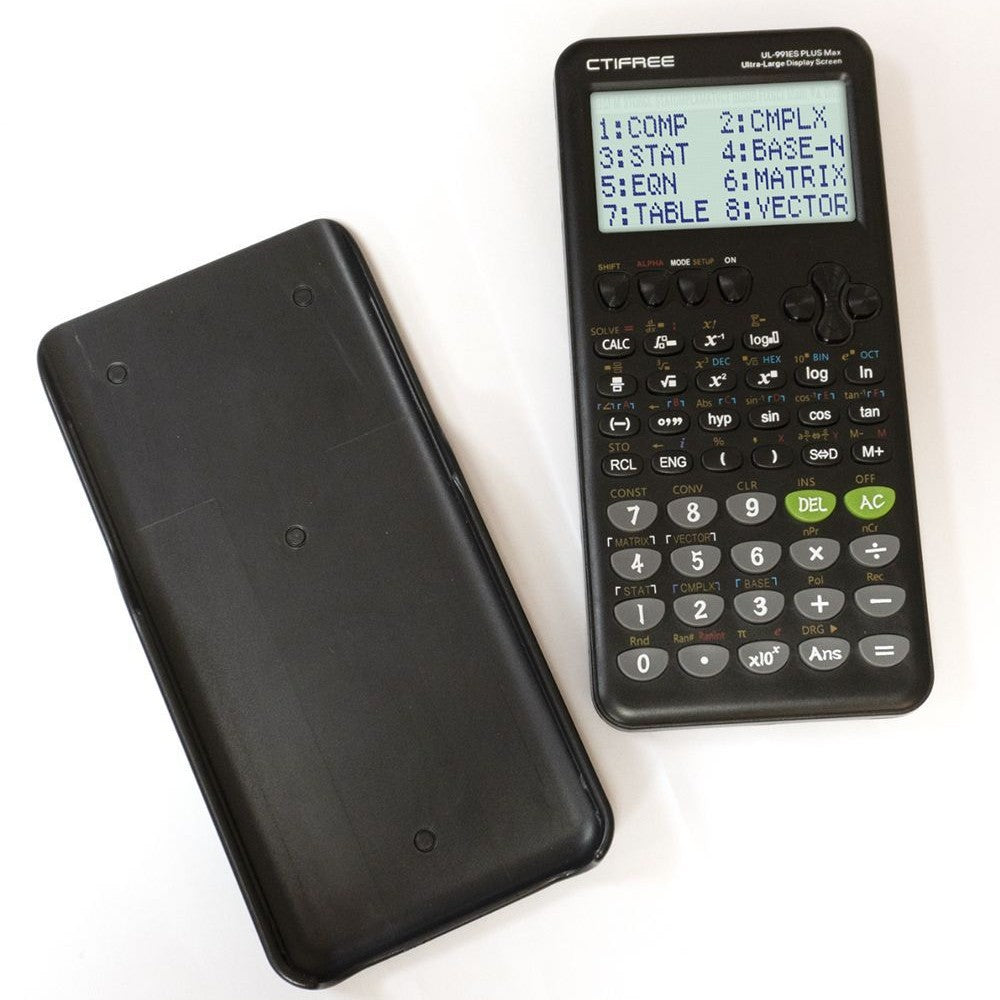 Scientific Calculator | 417 Functions | Large Natural Textbook Display | Black Finish