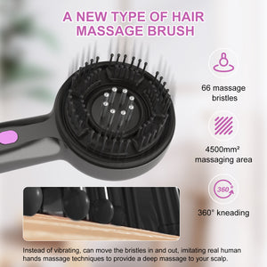Electric Scalp Massager & Essential Oil Applicator Brush | 360° Kneading | USB-C Rechargeable | Grey