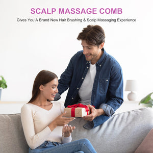 Electric Scalp Massager & Essential Oil Applicator Brush | 360° Kneading | USB-C Rechargeable | Grey