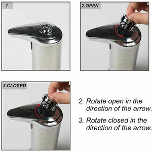 Touchless Automatic Soap Dispenser | Stainless Steel | Adjustable Volume Infrared Sensor | Kitchen & Bathroom | Silver