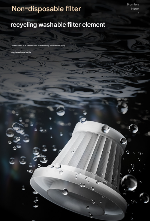 Cordless Vacuum Cleaner 4-in-1 | Handheld | 16KPa Suction | Brushless Motor, Blower & Air Pump | Silver & Purple