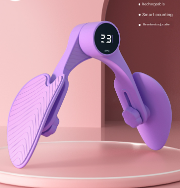 Smart Kegel & Thigh Master | Adjustable Pelvic Floor Trainer with Counter | Purple Finish