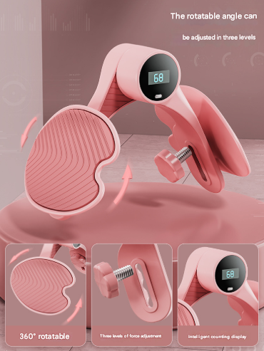 Smart Kegel & Thigh Master | Adjustable Pelvic Floor Trainer with Counter | Purple Finish