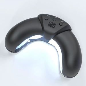 Portable UV LED Nail Lamp | Open Arch Dryer | Smart Sensor & 3 Timers | Black Finish