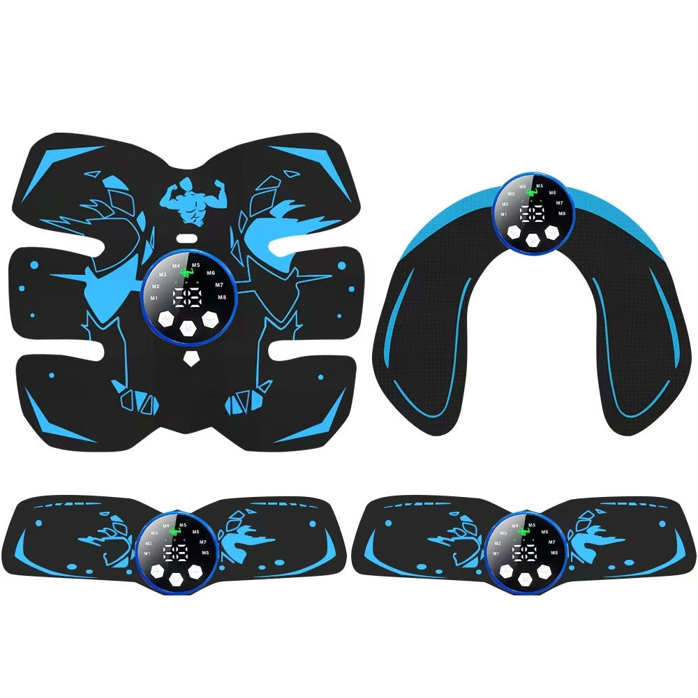 EMS Muscle Stimulator Kit | Ultimate USB Rechargeable | Abs, Arms, Glutes | Black & Blue