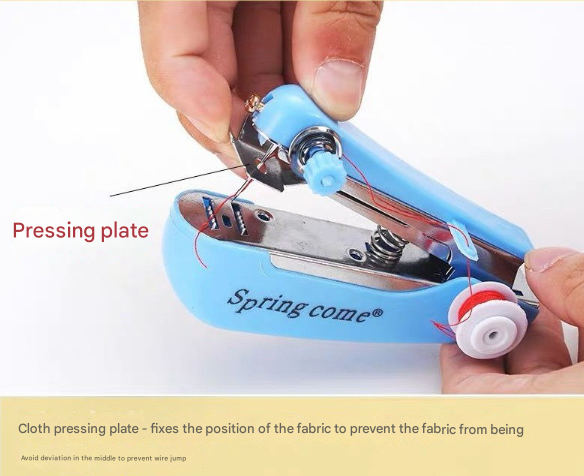 Mini Handheld Sewing Machine 2PC | Portable Manual Stitching Tool | Quick Fabric Repairs | Red