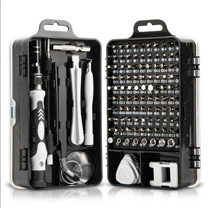 Precision Screwdriver Set 115-in-1 | Magnetic Repair Kit for PC, Laptop, Phone & Electronics | Grey