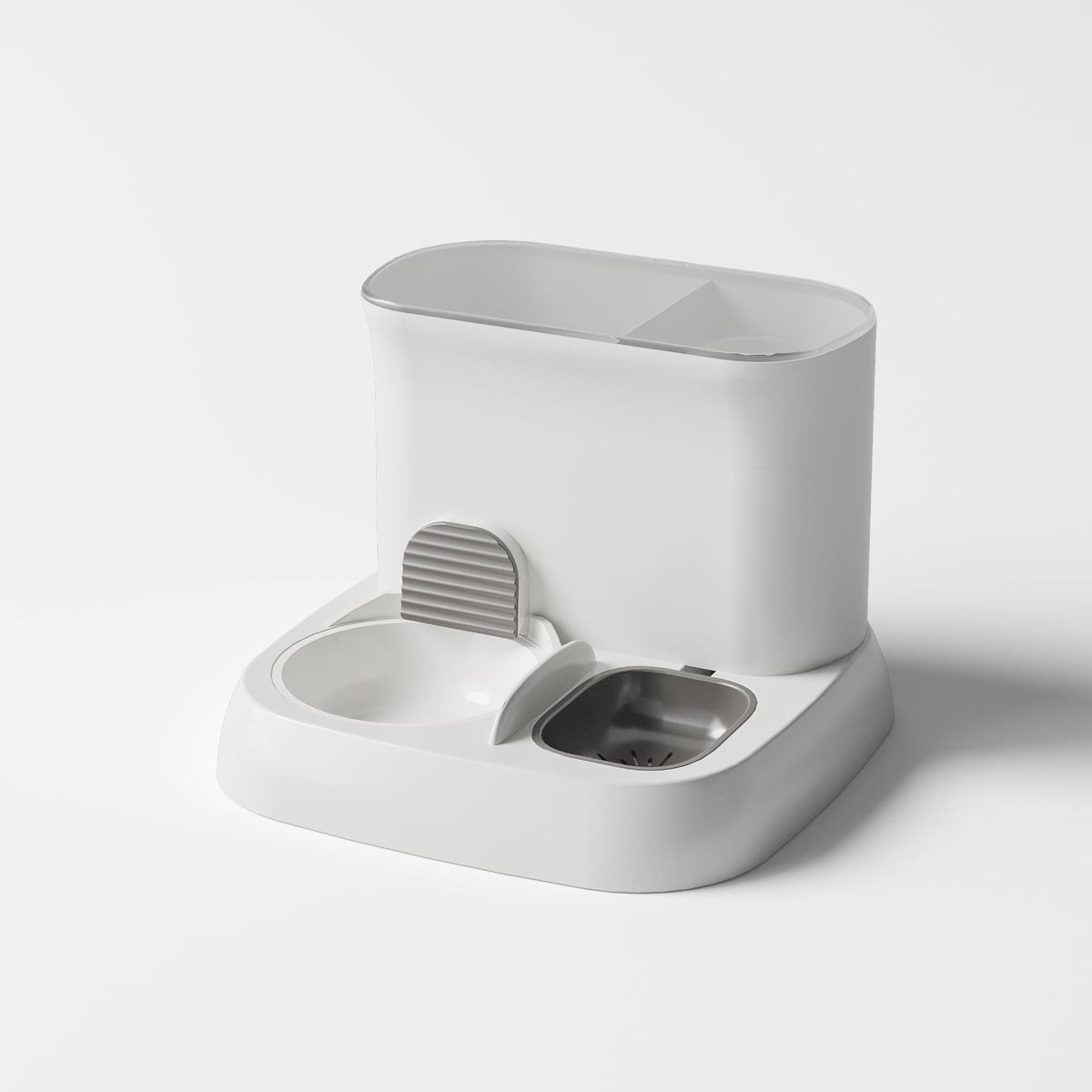 Pet Automatic Feeding Water Dispenser | Ceramic Bowl | Grey | 28.528.525CM