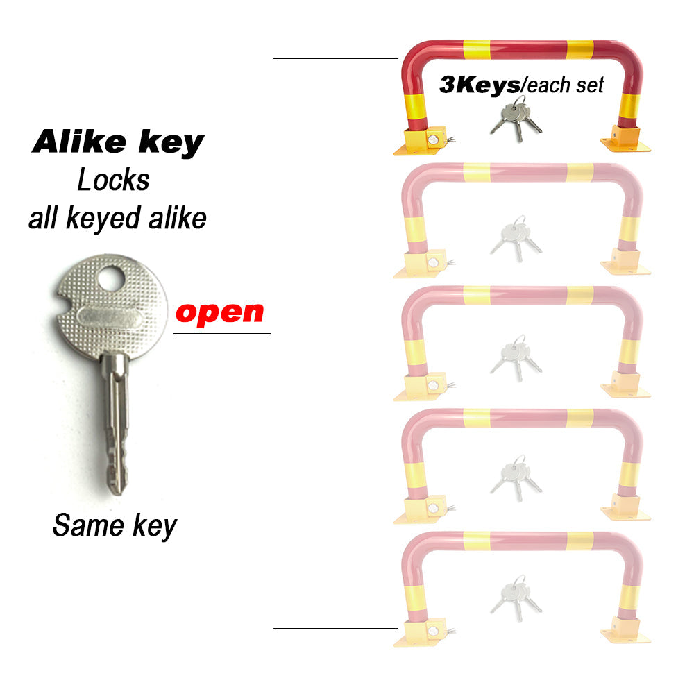 Arch Parking Barrier | Fold Down Security Locker | Keyed Alike Lock System