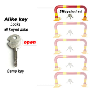 Arch Parking Barrier | Fold Down Security Locker | Keyed Alike Lock System