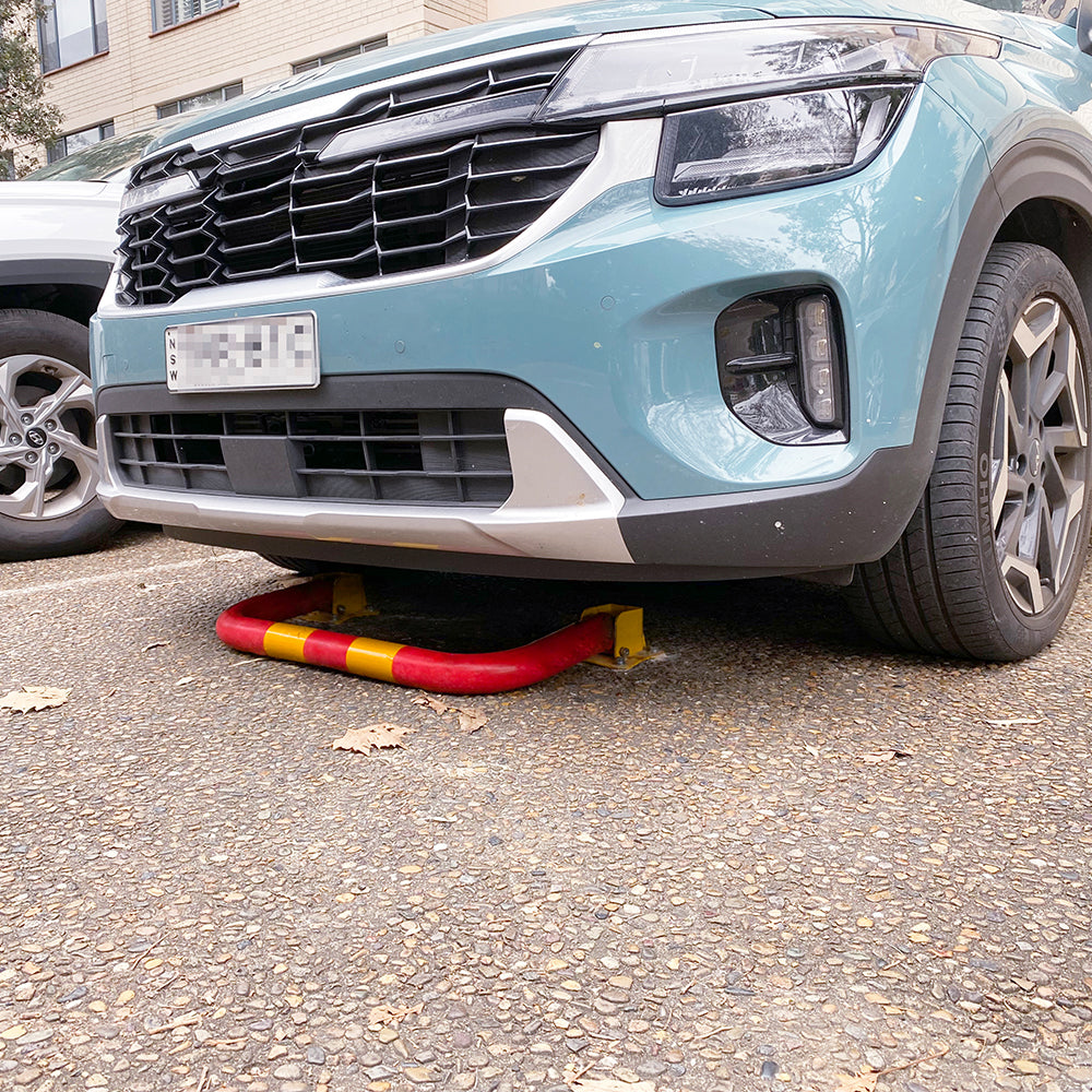 Arch Parking Barrier | Fold Down Security Locker | Keyed Alike Lock System