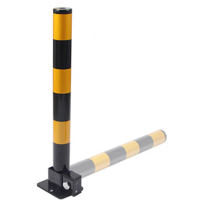 Fold Down Parking Lock | Black | Vehicle Security Barrier with Bollard Locker