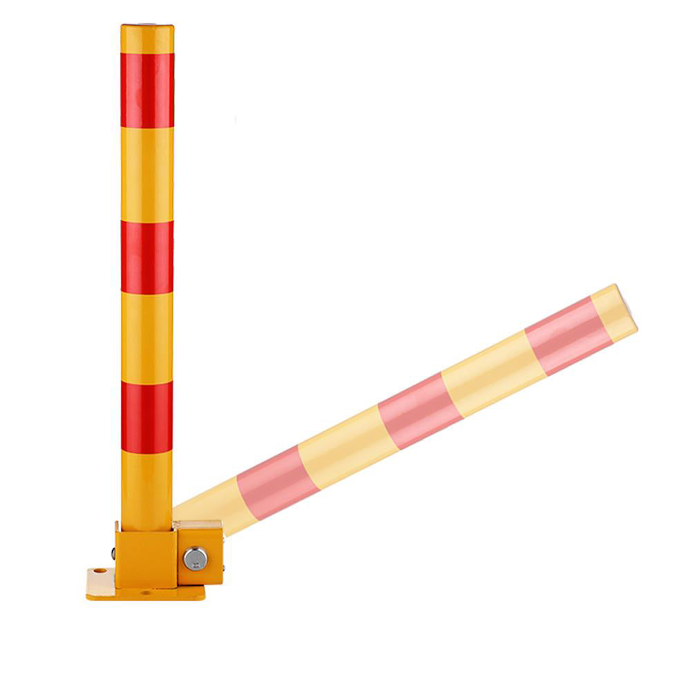 Fold Down Parking Lock | Red | Vehicle Security Barrier with Bollard Locker