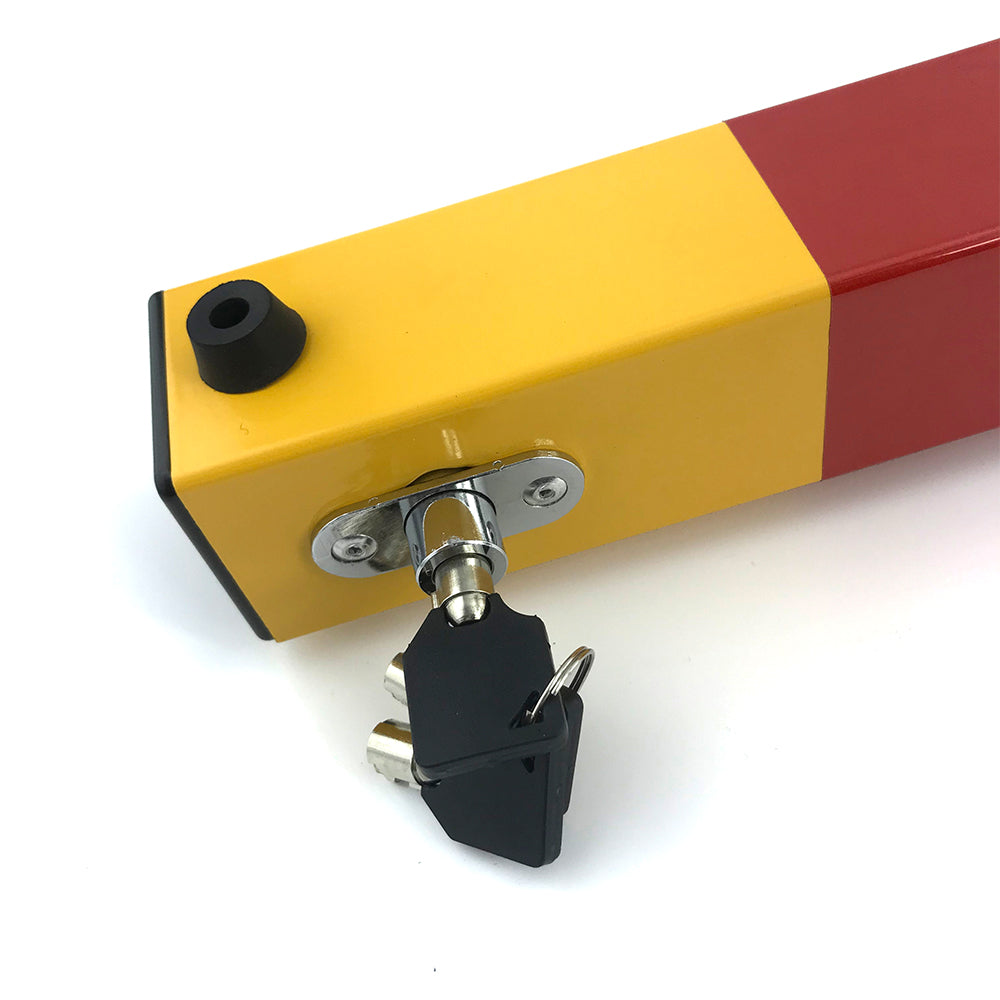 Square Fold Down Parking Post | Heavy Duty Security Barrier | 3 Keys Included