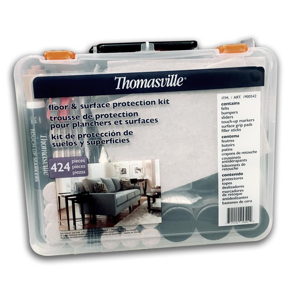 Thomasville Floor Surface Protection Kit | 424 Pieces | Felts, Bumpers, Sliders & Grips