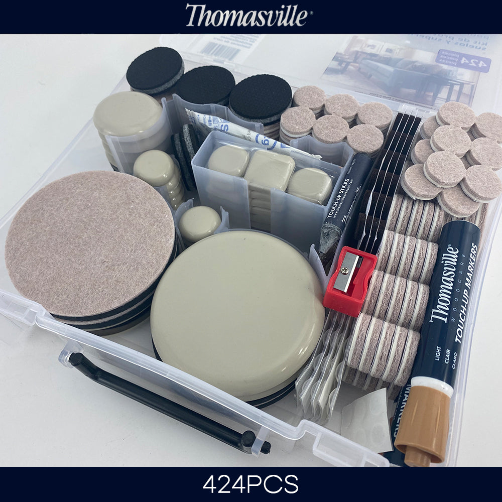 Thomasville Floor Surface Protection Kit | 424 Pieces | Felts, Bumpers, Sliders & Grips
