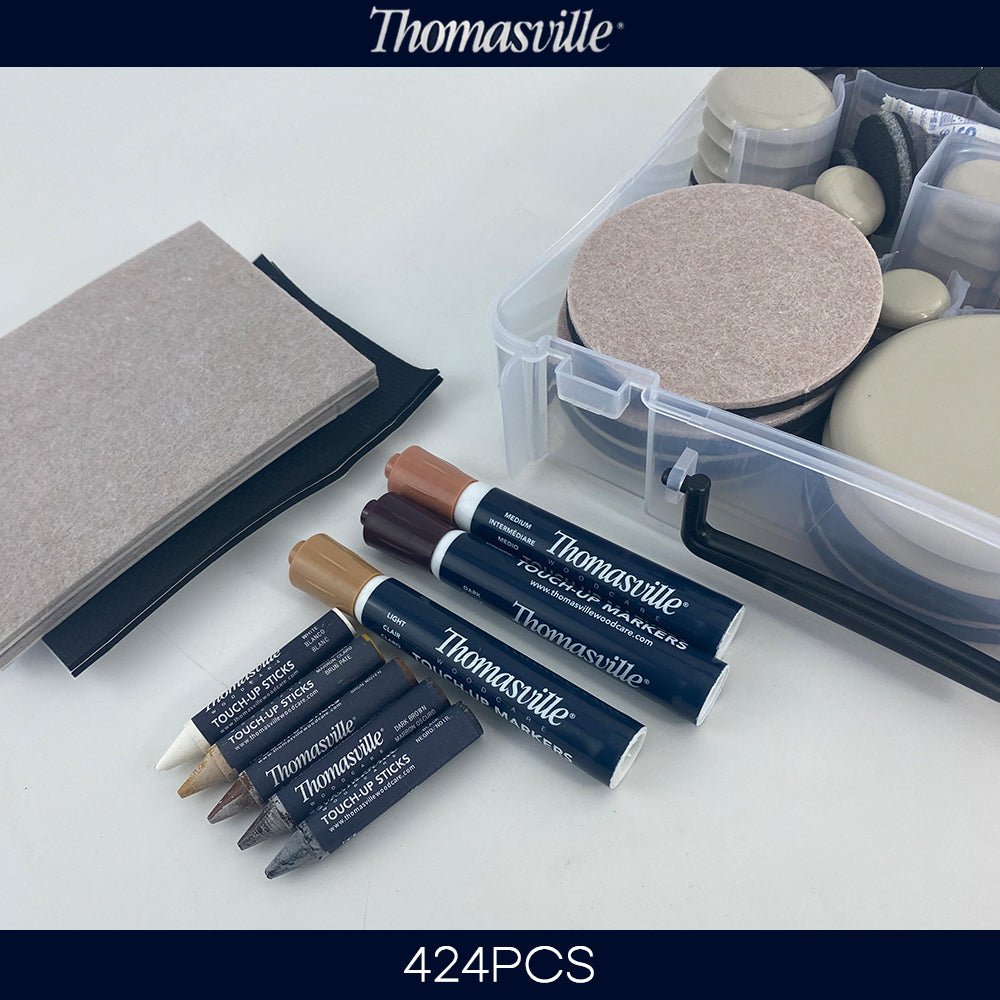 Thomasville Floor Surface Protection Kit | 424 Pieces | Felts, Bumpers, Sliders & Grips