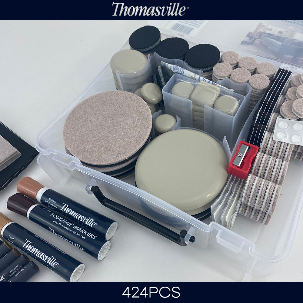Thomasville Floor Surface Protection Kit | 424 Pieces | Felts, Bumpers, Sliders & Grips