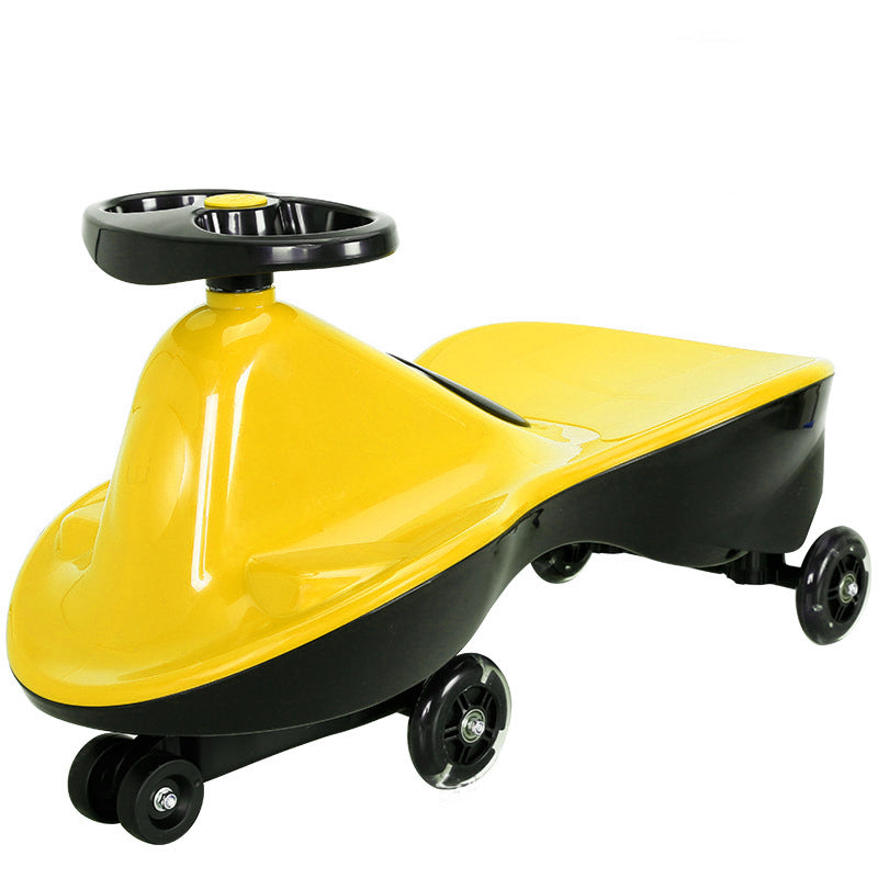 Yellow-Glide Walker Swing Car | Twist Car Ride On Toy | Italian Designer for Children | Outdoor