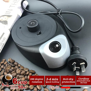 Black Electric Moka Coffee Maker | Espresso Machine | 6 Cups | Auto Power | Italian Classic