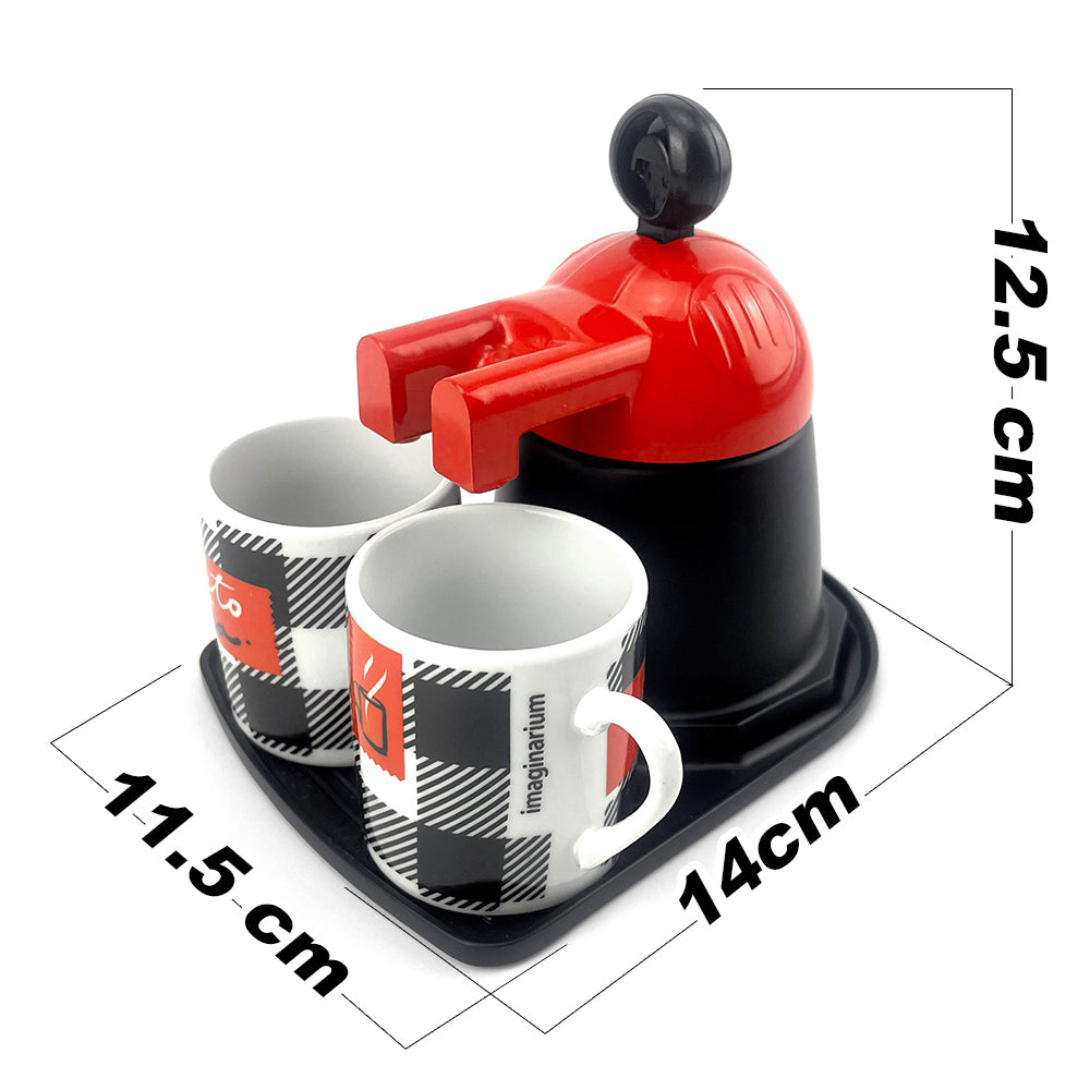 Red Mini Espresso 2-Cup Ceramic Coffee Maker | Moka Coffee Maker | Italian Classic Design