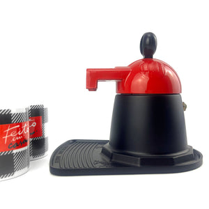 Red Mini Espresso 2-Cup Ceramic Coffee Maker | Moka Coffee Maker | Italian Classic Design