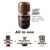 Brown All-in-1 Anywhere Portable Drip Pour Over Coffee Maker + Electric Grinder + Juice Blender | Freshly Ground Coffee