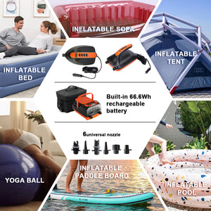Electric 16PSI HT-781 High-Pressure SUP Electric Air Pump | 12V DC | Paddle Board | Auto-Off