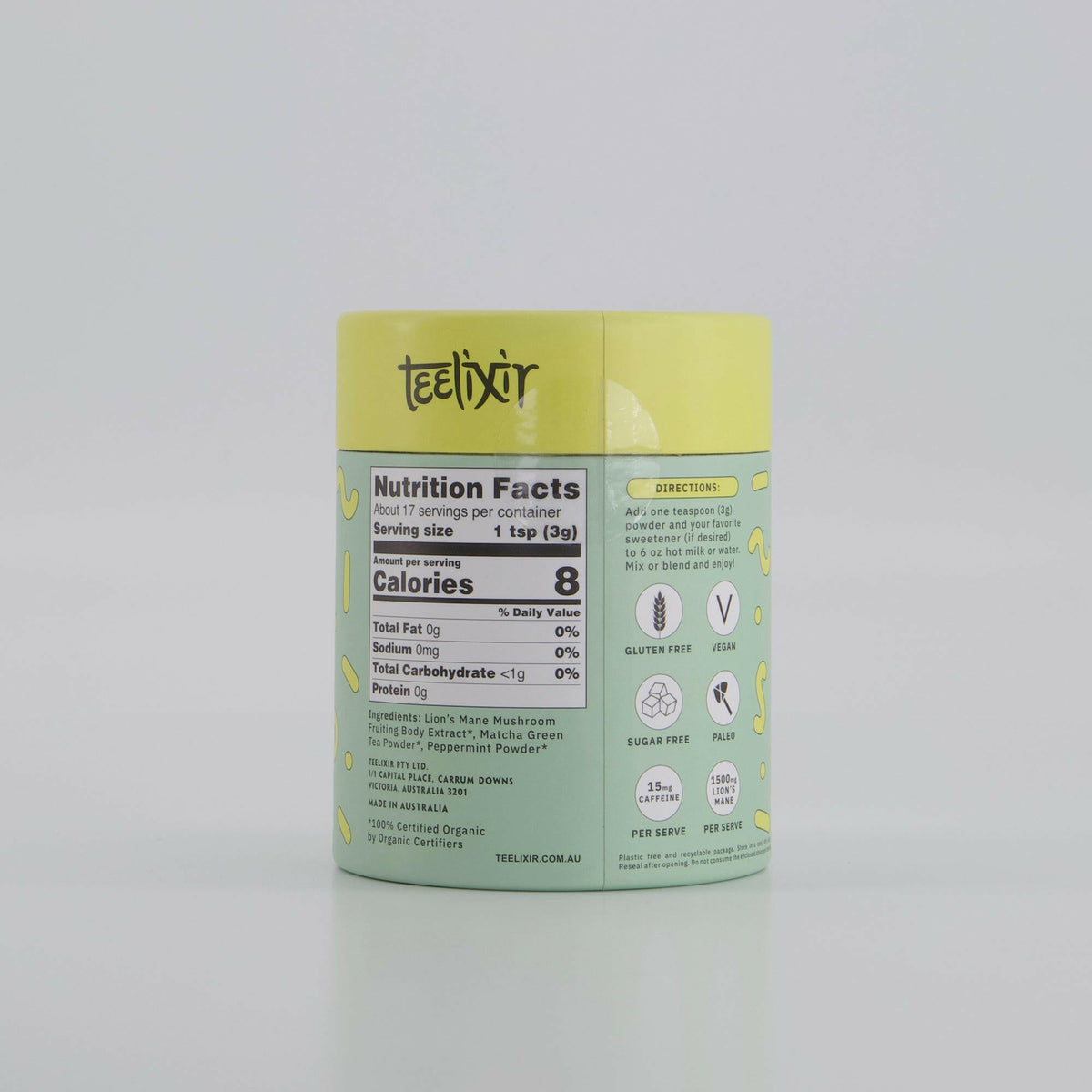 Teelixir Organic Mushroom Matcha Latte | 1Kg