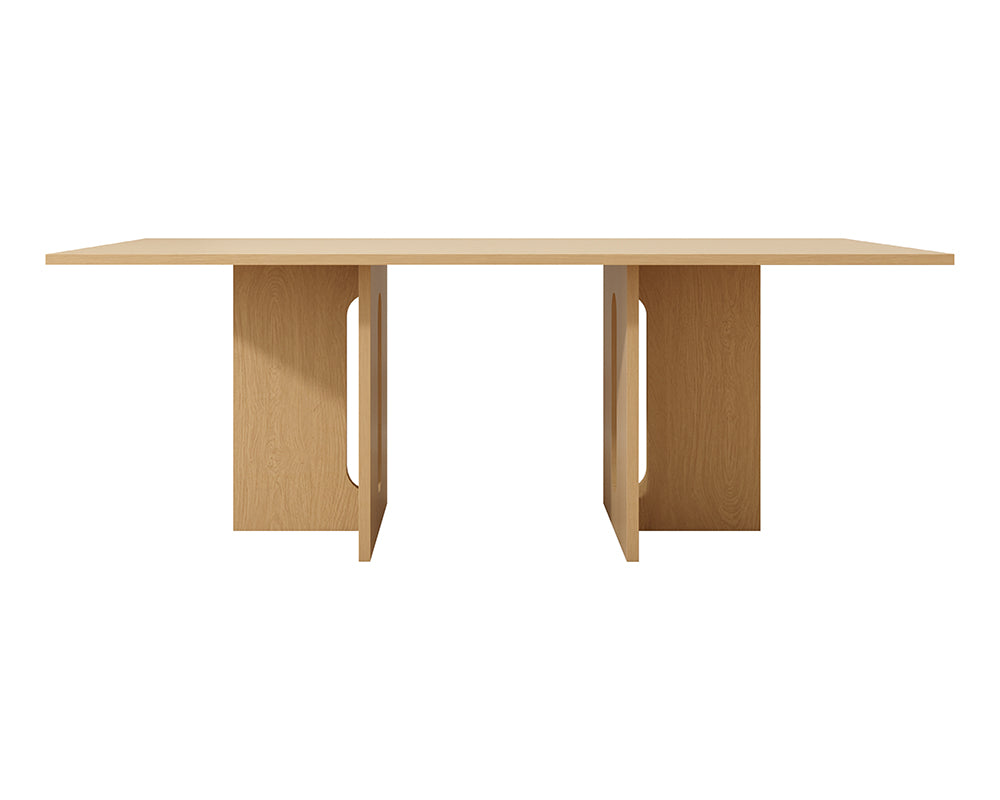 Dining Table | Oak Melamine Finish | 6 Seater | Modern Rectangular Dining Room Table