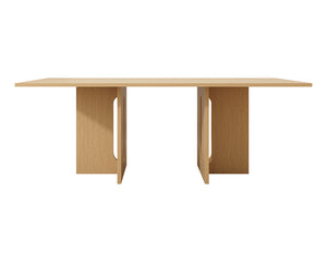 Dining Table | Oak Melamine Finish | 6 Seater | Modern Rectangular Dining Room Table