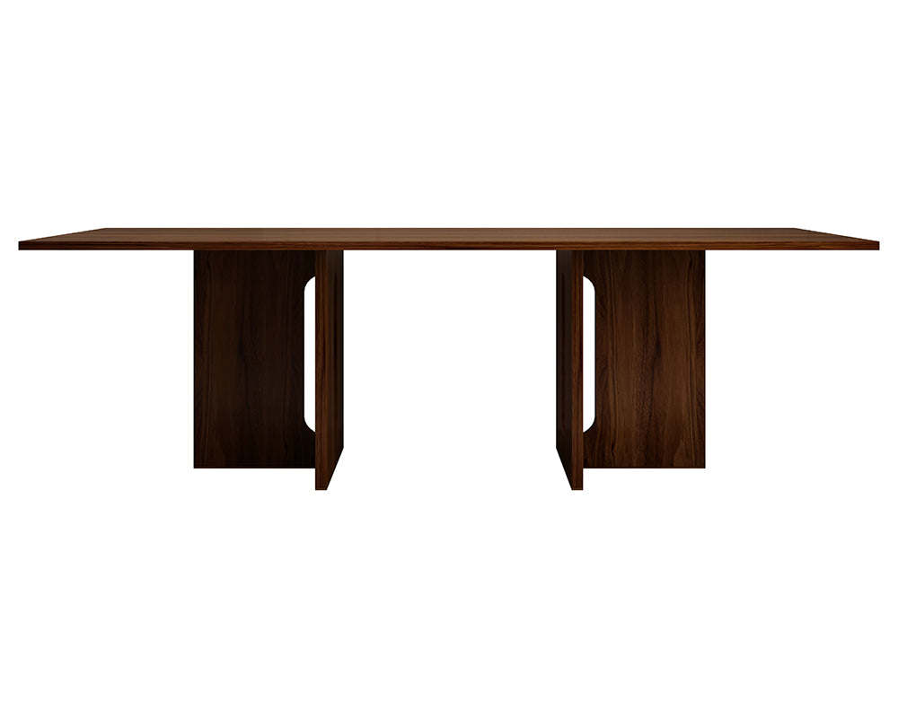Dining Table | Oak Melamine Finish | 6 Seater | Modern Rectangular Dining Room Table