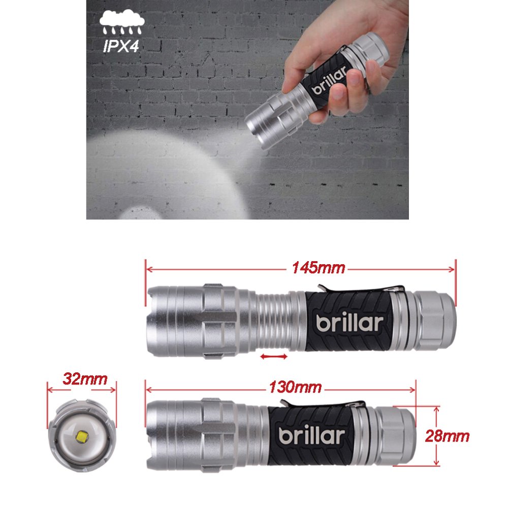 Brillar Mighty Mate Flashlight | 300 Lumen Battery Torch